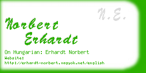 norbert erhardt business card